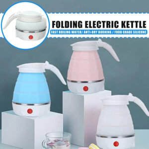 Fast Water Boiling 600 ml Portable Kettle Travel Kettle Foods Boils Quickly Silicone Small Collapsible Foldable Electric Sports Bottle ( Random Color ) - Image 5