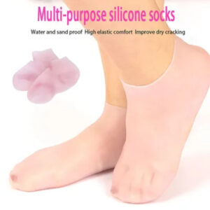 Silicone Jelly Socks Gel Moisturizing Socks Foot Care Protector Silicone Moisturizing Gel Heel Socks 1 Pair - Silicone Heel Pad Waterproof For Foot Care - Multi-Purpose Socks - Image 4