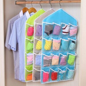 16 Pocket Closet Over Door Wall Hanging Storage Organizer Bag - Image 1