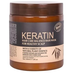 Keratin Hair Mask ? Deep Repair & Strengthening Treatment | Nourishing Keratin Complex, Smooths Frizz, Restores Shine & Protects Color-Treated Hair (500ml) - Image 3