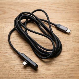 240W Ultra Fast USB-C to USB-C Charging Cable with Built-in Foldable Phone Stand ? Premium Braided Data Cord