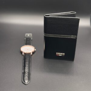 Amazing Quality Amazing Quality Leather Wallet + Free Watch Gift Premium Watch and Durable Wallet Designed To Protect Your Assets - Image 1