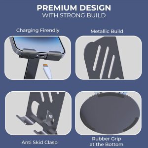 Mobile Holder Tablet Stand 360 Rotatable Adjustable Foldable Desktop Phone Holder For Bed Home Dining Room - Image 4