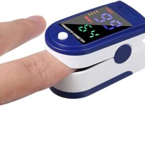 Pulse Oximeter Fingertip Monit Blood Oxygen Saturation (SpO2) and Pulse Rate Monitors- Portable Single Color LED Display [Battery Included] - Image 2