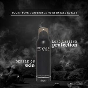 Rasasi Deo Royale Black Colour, 200 ml ( Original ) - Image 3