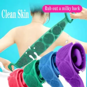 Pack of 2 Silicone Back Scrubber Bath Belt, Bath Scrubber (random Color) - Image 5