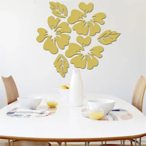 Flower and Leaf Acrylic Wall Stickers - Image 3