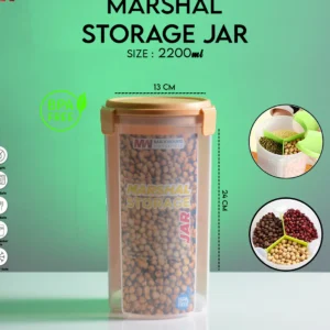 Marshal Storage Jar - 3 In 1 Jar - 3 Portion storage jar (2200 ml) (Random color) - Image 2