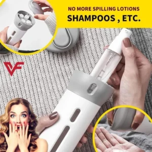 4 Lotion Bottles In 1 Refillable Travel Dispenser Bottle Liquid Lotion Cream Sun Block Sanitizor Shampoo Toiletries Container Travel Bottle Portable 4 Bottle Sets In 1 Pump Leakproof Cosmetic Travel Bottle Set - Image 5