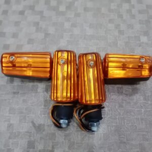 4 pcs Fancy Indicator For Bike Mini Size Flexible Unbreakable Yellow Color - Image 2