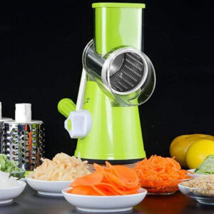 Drum Cutter Manual Vegetable Cutter Slicer Multifunctional Round Slicer Table Top Food Processor Blender Cutter( random color ) - Image 4
