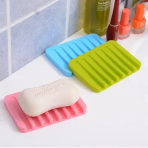 Silicone soap dish Drainer Tray (Green) - Image 3