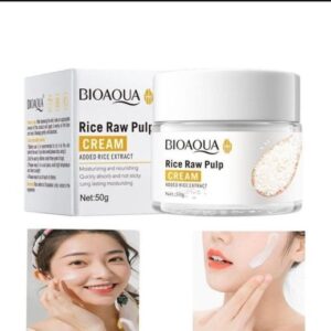 BIOAQUA Rice Raw Pulp Facial Cream - Moisturizing Face Cream 50g - Image 5