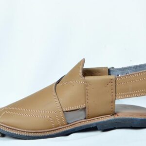 PESHAWARI HANDMADE LEATHER GENTS SANDALS (Light Brown) - Image 2