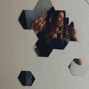 Hexagon Shape Acrylic Mirror Wall Stickers (18 Pc Set) - Image 5