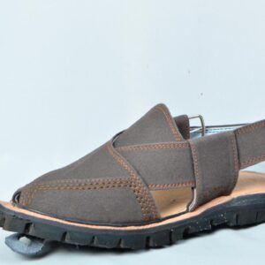 PESHAWARI HANDMADE SABUR GENTS SANDALS (Dark Grey) - Image 2