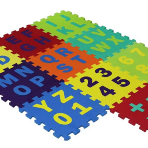 9mm Puzzle 9 PCS ABC-123 | Interlocking Play Tile | Alphabets Foam Puzzle Mat for Childrens (Random color) - Image 1