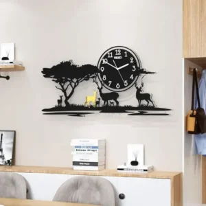 3D Jungle Wooden Wall Clock - Image 2