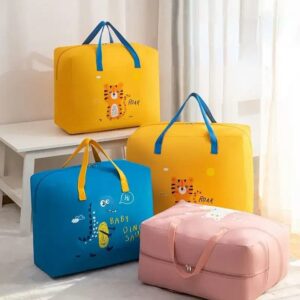 Storage Bags Cartoon Pattern Double Zipper 100 GSM ( random color ) - Image 4