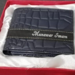 Customize Crocodile Navy Blue Wallet - Image 1
