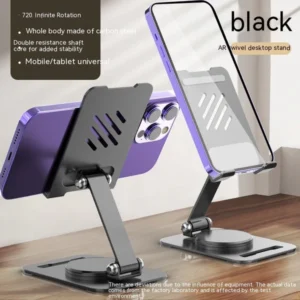 360-Degree Rotate Metal Desk Mobile Phone & Tablet Holder Stand (Random Color) - Image 5