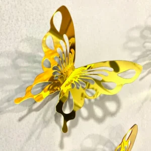 10 Pcs 3d Butterfly Mirror Acrylic Wall Art Laser Cut DIY Design Decoration Piece for Home Decor Living Room and Kitchen - Image 2