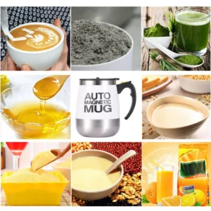Auto Magnetic Mug 400ml Coffee Milk Mix Cups 304 Stainless Steel ( Battery Operated ) (random Color) - Image 4