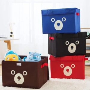 1 Pc Panda Design Folding Storage Bins Quilt Basket Kid Toys Organizer Storage Boxes Cabinet Wardrobe Storage Bag (random Color) - Image 1