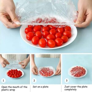 100 Pcs Disposable Food Cover Plastic Shopper Bags - Image 5