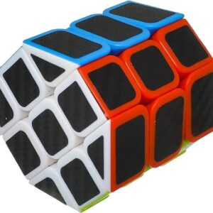 Jiehui Cube Octagonal Cylinder Magic Cube Puzzle IQ Brain 3x3 Barrel Spin Speed Cube Education Personalised Game Gift Toy (Multicolour) - Image 3