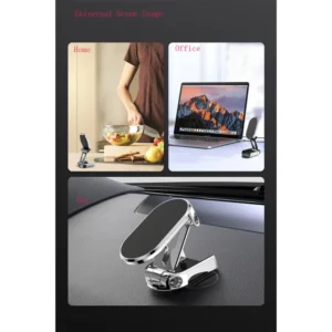 Folding Car Mobile Phone Bracket Base Strong Magnetic Suction 360 Degree Rotating Adjustable Height Air Outlet Navigation Holder - Mobile Stand - Phone Stand - Stand For Mobile Phone - Image 3