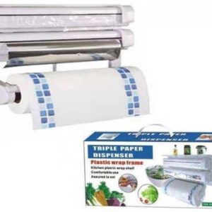 Wall Mount Tissue Paper Dispenser - Triple Paper Roll Dispenser Towel Holder - Image 2