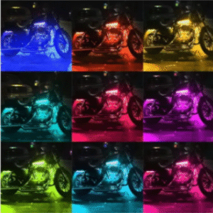 (2 pcs )Car & Bike RGB Strip Light Waterproof Flasher Strobe - 19 cm (random color) - Image 1