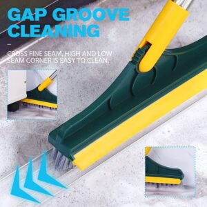 Keep your home spotless with this 2-in-1 floor cleaning brush. Featuring a 120? rotatable head, it easily scrubs bathroom tiles, windows, and floors for effortless cleaning - Image 1