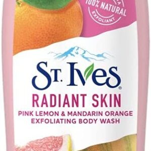 St. Ives Radiant Skin Body Wash Pink Lemon and Mandarin Orange Exfoliating Body Wash - Image 2