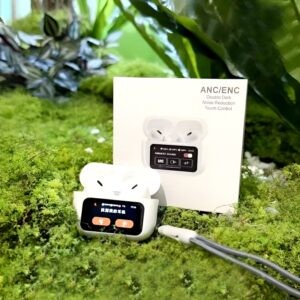 A9 Pro 2 Wireless Earbuds ? Bluetooth with ANC+ENC, 4 Pcs Ear Tips, White - Image 4