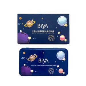 3 in 1 Colors Facial Blush Gradual Powder Blusher Shimmer Highlighter Three-dimensional Brightening Powder Blusher Palette - Biya Korean Highlighter & Blush Palette - Image 3