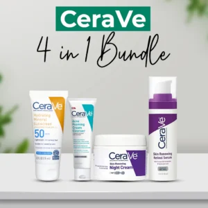CeraVe 4 in 1 Skincare Kit Night Cream, Sunblock, Cleanser & Serum for Radiant Skin - Image 5