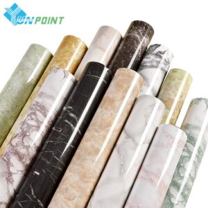 Black Marble Paper Sticker 60cm x 2 Meter Marble Texture Design PVC Waterproof Self adhesive Wallpaper Sticker Furniture New Skin Kitchen Cabinet Paper Stickers Oil-proof Table top Sticker - Image 2
