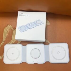 15W 3 in 1 Magnetic Wireless Charger Phone Induction Fast Charging Stand for Phone - Image 5