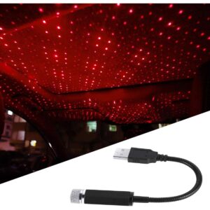 LED Galaxy Star Light  ? USB Powered Rotating Starry Sky Laser Night Light For Bedroom Car Roof And Ceiling Decoration ? Red Color - Image 4