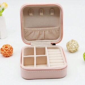 Jewellery Storage Box leather Jewelry Stand Earrings Ring Box Cosmetics Beauty Container Organizer (random color)Made in China - Image 4