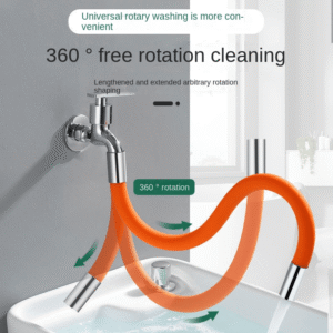 360? Flexible Silicone Hose/Tube Extension Water Pipe | Water Faucet Tap Extender Bendable Faucet Extension For Kitchen And Bathroom Sink, With Anti-splash Feature - Image 5