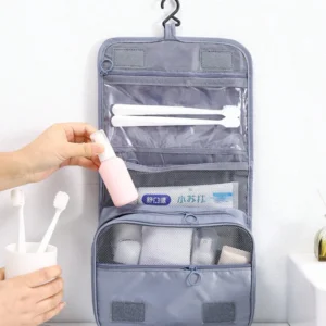 Hanging Travel Toiletry Bag Waterproof Travel Makeup Cosmetic Organizer (random color) - Image 2