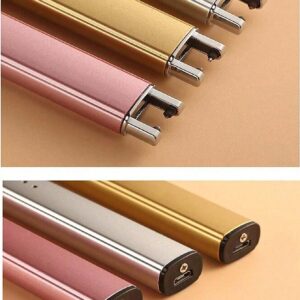 Gas Lighter  Long with New Slide Out Design  USB Gas Lighter Rechargeable with LED Display, Plasma Arc Lighter (Random color) - Image 3