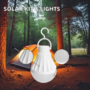 Solar Powered Light System Flashlight, Emergency Mobile Power Bank, Wireless Power Supply System for Travel Camping hiking (random color) - Image 3
