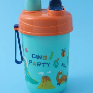 Dino Party Water Bottle for Kids ? Cute Dinosaur-Themed Leak-Proof Drink Bottle with Straw Lid | BPA-Free, Durable & Reusable Water Bottle for School, Travel, and Birthday Party Favors - Random Color - Image 3