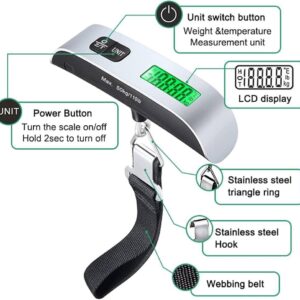 Portable Digital Luggage Scale ? LCD Display & Unit Conversion for Travel - Image 1