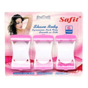 Safit Shave Body Razor Pack of 6 ? White & Pink Disposable Razors for Women, Soft Blades Hair Remover for Smooth & Gentle Shaving - Image 3