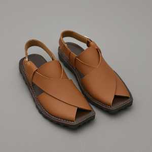 M.K SOFT - Men's Sandals on Synthetic Material - Synthetic Peshawari Sandals for men (Mustard) - Image 5